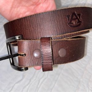 Auburn University Stamped Logo Men’s Leather Belt game day preppy fraternity